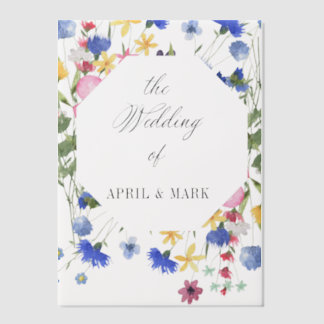 Cornflower Blue Wildblume Wedding Pergament Einladungen