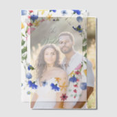 Cornflower Blue Wildblume Wedding Pergament Einladungen (Versatz (Ehepaar))