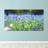 Cornflower Blue Wrapped Canvas Leinwanddruck (Insitu (Holzboden))