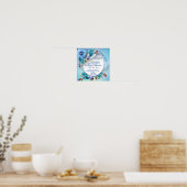 Cornflower-Blues bei Watercolor-Hochzeit Poster (Küche)