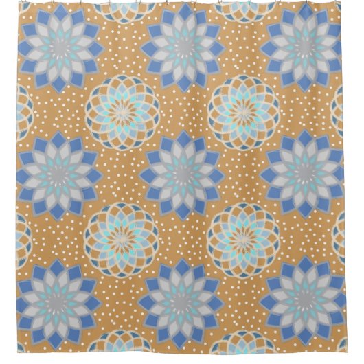 Cornflower Blues Custom Duschvorhang (Vorderseite)