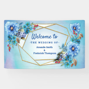 Cornflower-Blues in Watercolor Banner