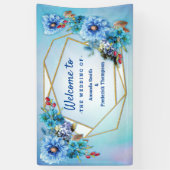 Cornflower-Blues in Watercolor Banner (Vertikal)