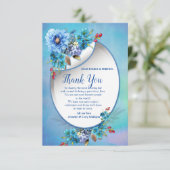 Cornflower-Blues in Watercolor RSVP Karte (Stehend Vorderseite)