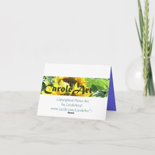 Cornflower-Blues Karte (Rückseite)