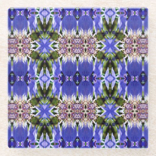 CORNFLOWER-BLUME GLASUNTERSETZER (Vorderseite)