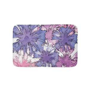 Cornflower Collage Badematte