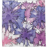 Cornflower Collage Duschvorhang (Vorderseite)