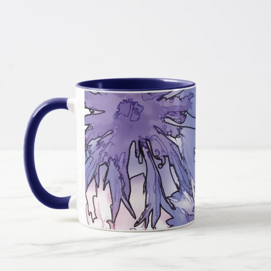 Cornflower Collage Tasse (Links)