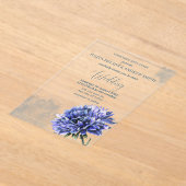 Cornflower-Hochzeit Acryleinladungen (Ablage )