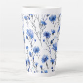 Cornflower Latte Tasse White Blue (Vorderseite)