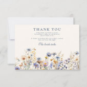 Cornflower Meadow Bridal Shower Dankeskarte (Vorderseite)
