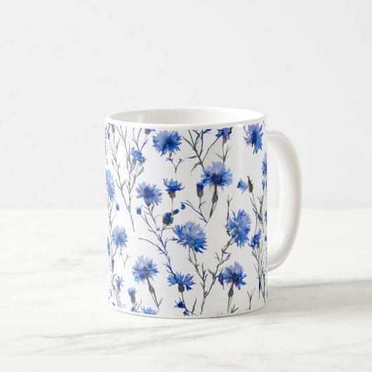 Cornflower Tasse White Blue (VorderseiteRechts)