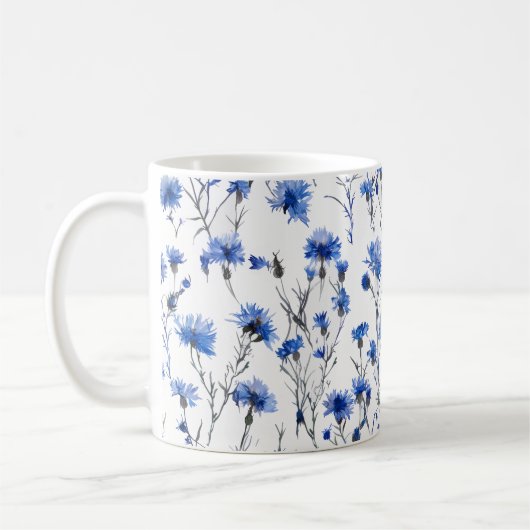 Cornflower Tasse White Blue (Links)