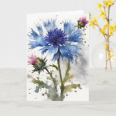 Cornflower - Watercolor flowers Karte (Gelbe Blume)