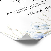 Cornflower Wildblume Kinderdusche Windeln Raffel Poster (Ecke)