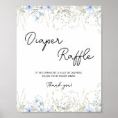 Cornflower Wildblume Kinderdusche Windeln Raffel Poster (Vorne)