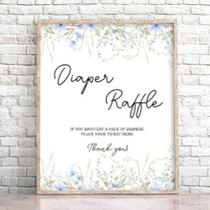 Cornflower Wildblume Kinderdusche Windeln Raffel Poster
