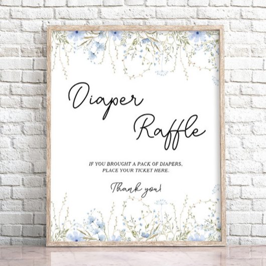 Cornflower Wildblume Kinderdusche Windeln Raffel Poster