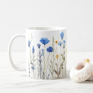 Corngepresste Blume Watercolor-Style Kaffeetasse