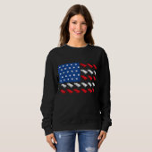 Cornhole American Flag for Player Drink Team Sweatshirt (Vorne ganz)