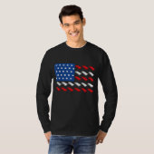 Cornhole American Flag for Player Drink Team T-Shirt (Vorne ganz)