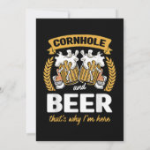 Cornhole and Beer Deshalb bin ich hier Cornhole Pl Einladung (Rückseite)