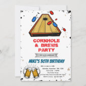 Cornhole and beer party invitation einladung (Vorderseite)