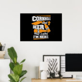 Cornhole And Beer That's Why I'm Here Funny Poster (Heimbüro)