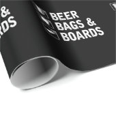 Cornhole Bag und Bier Drink Corn Player Geschenkpapier (Rolleneckpunkt)