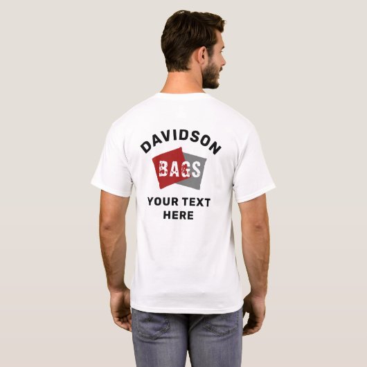 Cornhole Bags Personalisiert T-Shirt (Schwarz voll)