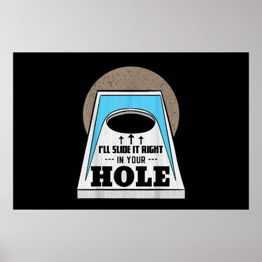 Cornhole Bean Bag Toss Game Play Backyard Hole Poster (Vorne)