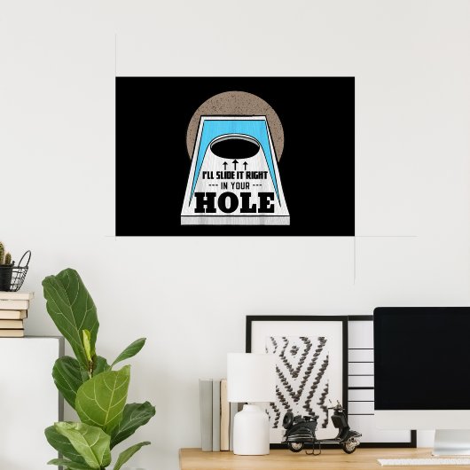 Cornhole Bean Bag Toss Game Play Backyard Hole Poster (Heimbüro)