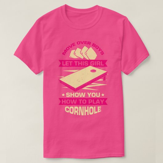 Cornhole Bean Bag Toss Player Girl-Geschenk T-Shirt (Design vorne)