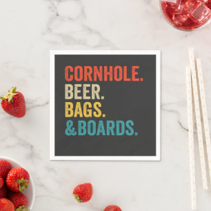 Cornhole Beer bags & Boards Funny Vintages Geschen Serviette