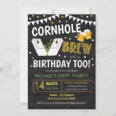 Cornhole Birthday Einladung (Vorderseite)