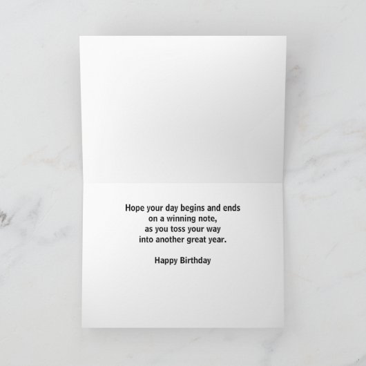 Cornhole Birthday in Descriptive Word Cloud Karte (Innenseite)