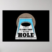 Cornhole-Bohnensack-Wurfspiel im Hinterhof Poster (Vorne)