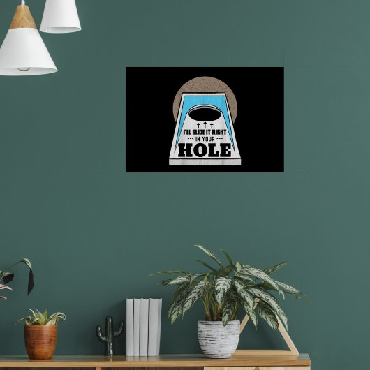 Cornhole-Bohnensack-Wurfspiel im Hinterhof Poster (Wohnzimmer 1)