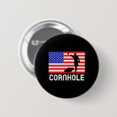 Cornhole Brettspiel Männer Frauen Amerikanische Fl Button (Vorne & Hinten)