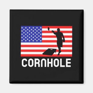 Cornhole Brettspiel Männer Frauen Amerikanische Fl Magnet