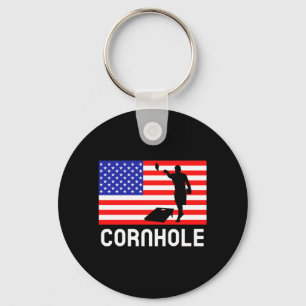 Cornhole Brettspiel Männer Frauen Amerikanische Fl Schlüsselanhänger