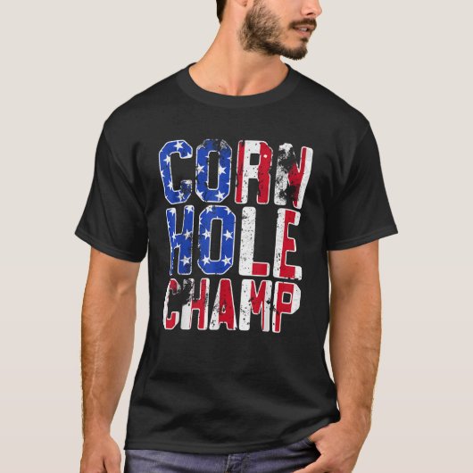 Cornhole Champ American Tailgate USA Bean Bag Cham T-Shirt (Vorderseite)