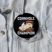 Cornhole Champion American Flag USA 4. Juli Button (Beispiel)