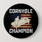 Cornhole Champion American Flag USA 4. Juli Button (Vorderseite)