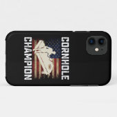 Cornhole Champion American Flag USA 4. Juli Case-Mate iPhone Hülle (Rückseite (Horizontal))