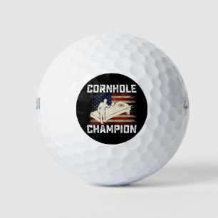 Cornhole Champion American Flag USA 4. Juli Golfball