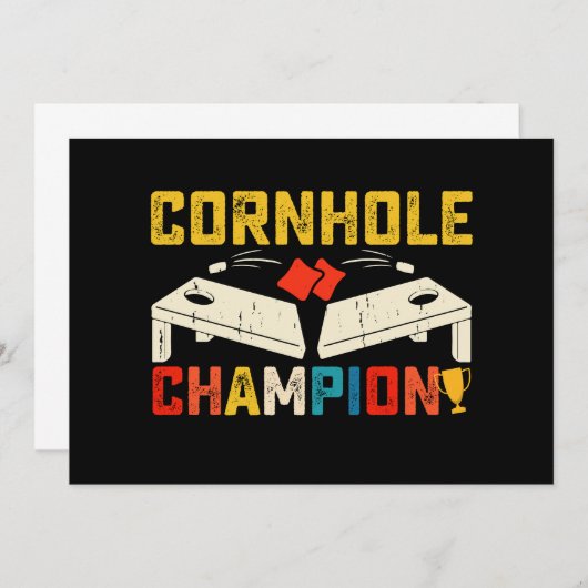 Cornhole Champion American USA 4. Juli Einladung (Vorne/Hinten)