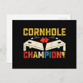 Cornhole Champion American USA 4. Juli Postkarte (Vorne/Hinten)