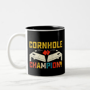 Cornhole Champion American USA 4. Juli Zweifarbige Tasse